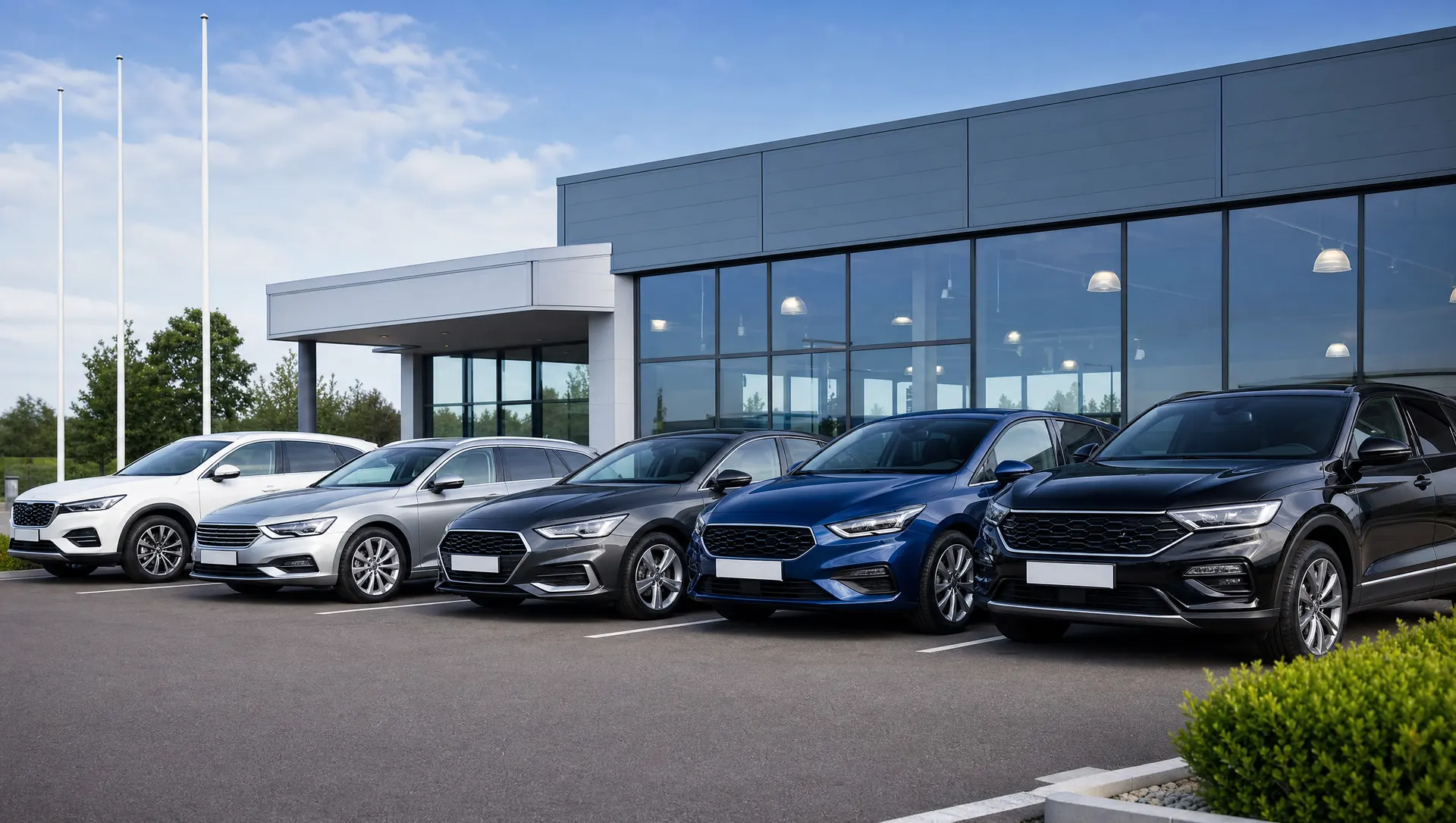 Angekaufte Fahrzeuge vor dem Autohaus – Autoankauf Paderborn